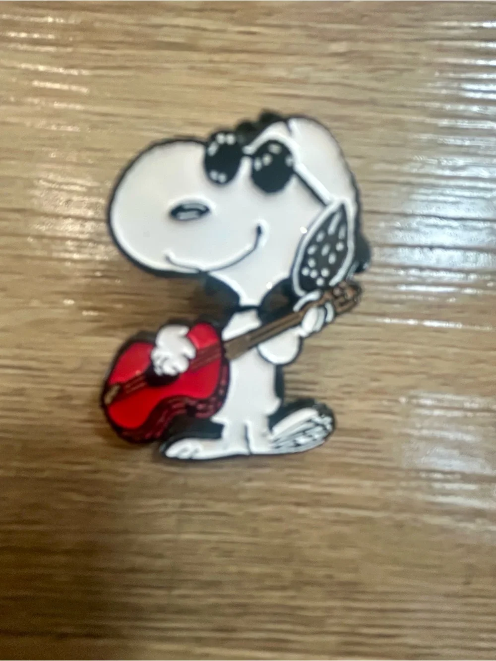 Loungefly Peanuts Snoopy Joe Cool Guitar Enamel Pin 1.5